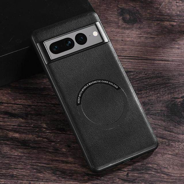 Магнитный кожаный чехол для Google Pixel 7 Pro  с беспроводной зарядкой  4