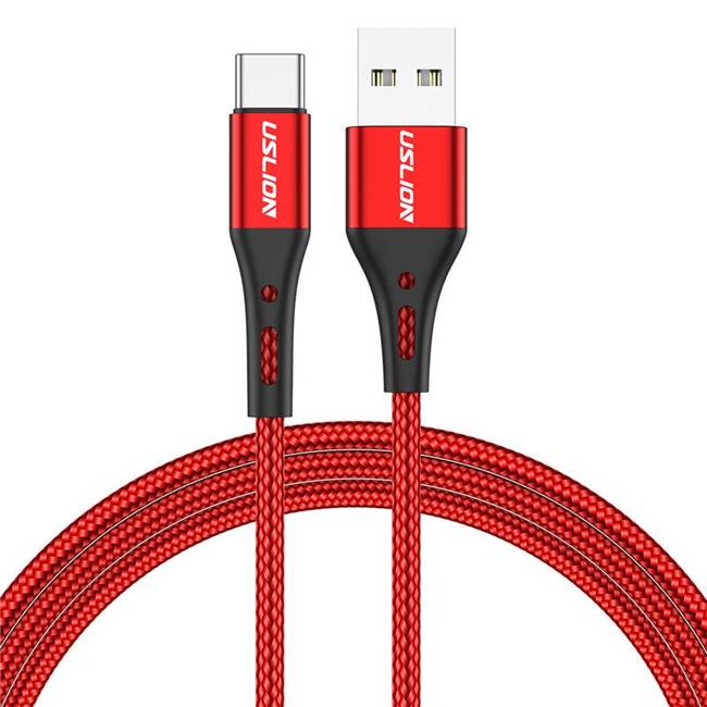 USLION Кабель USB типа C для Samsung S10 Huawei P30 Pro, провод для быстрой зарядки типа C, кабель для зарядки мобильного телефона 2