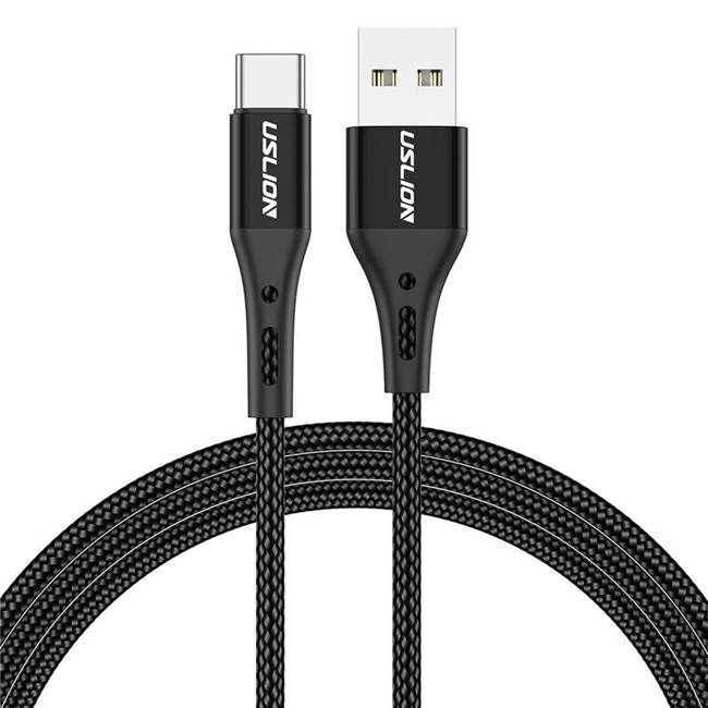 USLION Кабель USB типа C для Samsung S10 Huawei P30 Pro, провод для быстрой зарядки типа C, кабель для зарядки мобильного телефона 3
