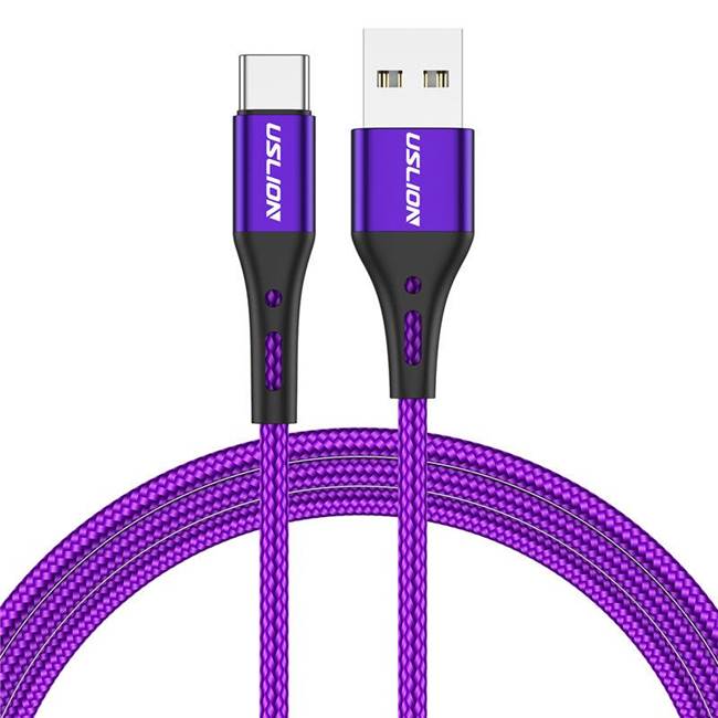 USLION Кабель USB типа C для Samsung S10 Huawei P30 Pro, провод для быстрой зарядки типа C, кабель для зарядки мобильного телефона 4