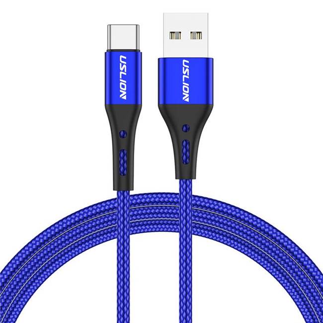 USLION Кабель USB типа C для Samsung S10 Huawei P30 Pro, провод для быстрой зарядки типа C, кабель для зарядки мобильного телефона 5