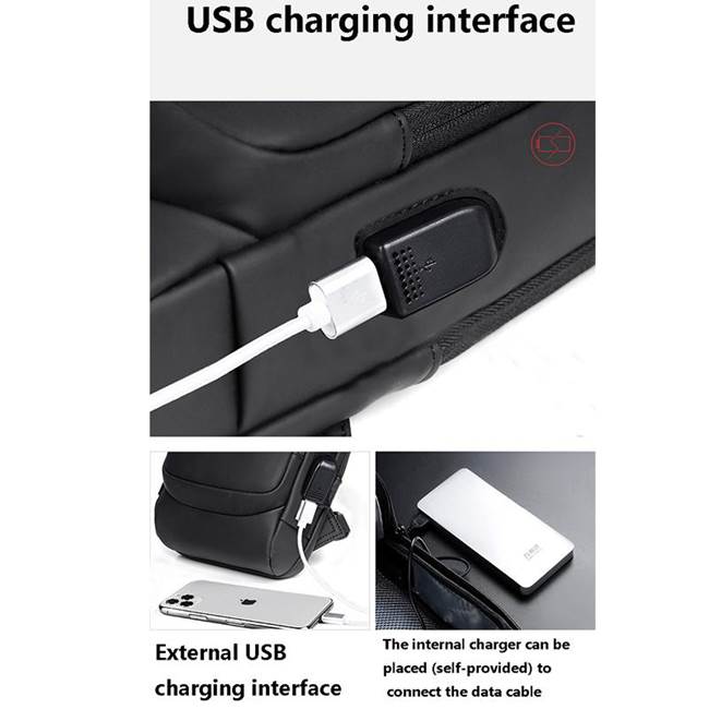 Многофункциональная сумка через плечо с USB-портом и кодовым замком, дорожная сумка-слинг, сумка-мессенджер, нагрудная сумка 10
